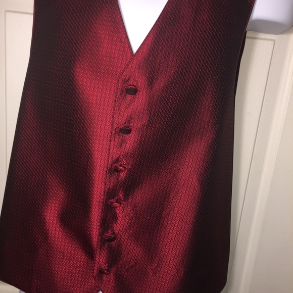 Vintage Red Metallic Bachrach Vest ♥️ - Picture 3 of 10